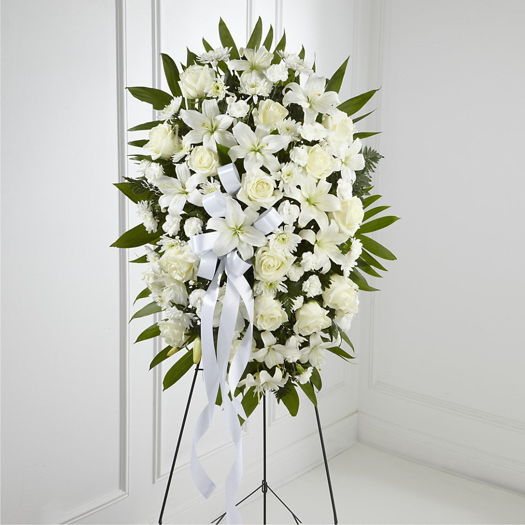 Hommage exquis - Sertissage sur pied - Ruban blanc