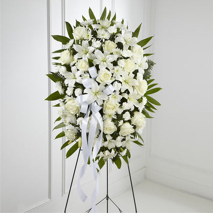 Hommage exquis - Sertissage sur pied - Ruban blanc