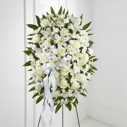 Hommage exquis - Sertissage sur pied - Ruban blanc
