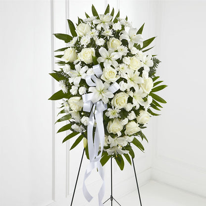 Hommage exquis - Sertissage sur pied - Ruban blanc