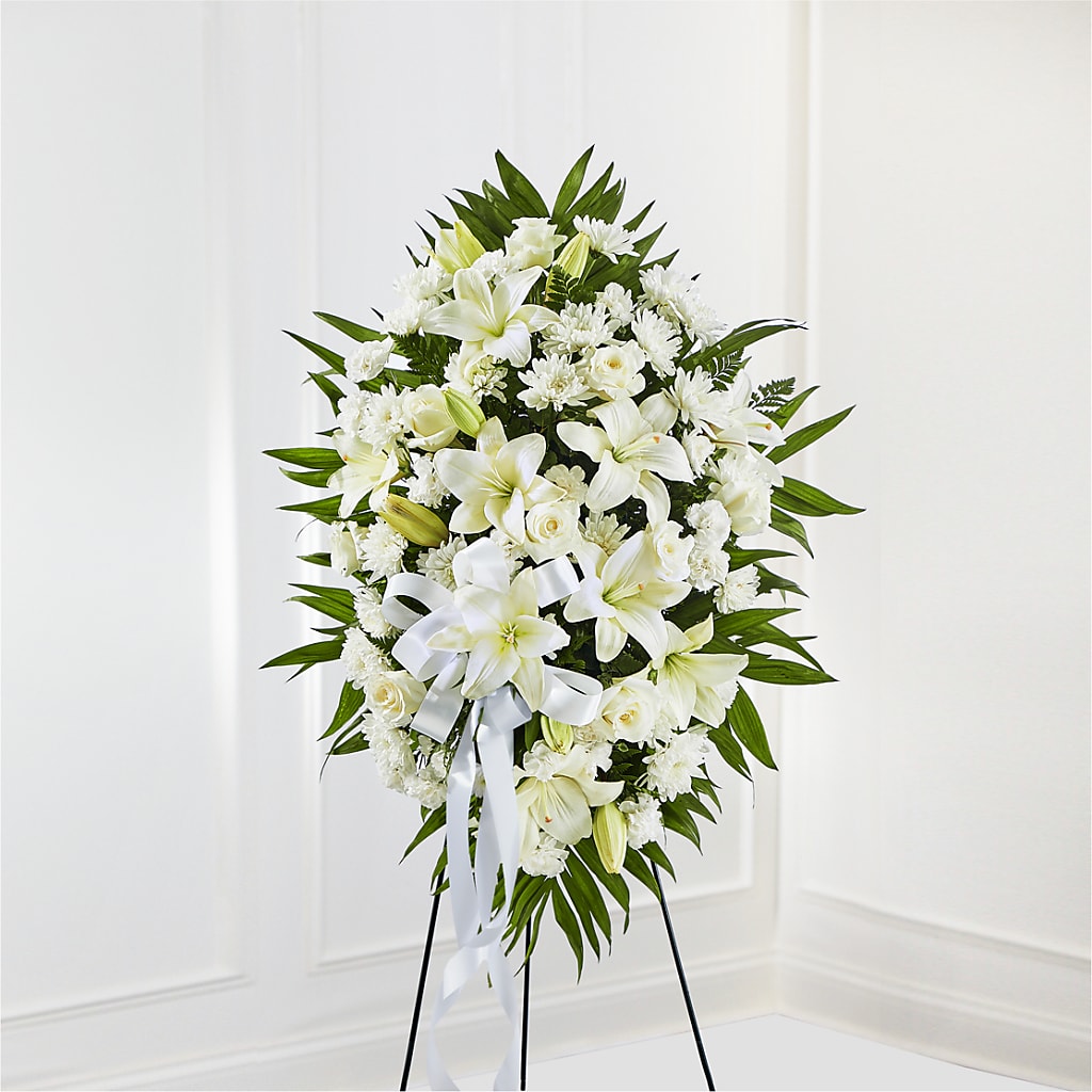 Hommage exquis - Sertissage sur pied - Ruban blanc