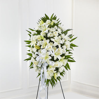 Hommage exquis - Sertissage sur pied - Ruban blanc