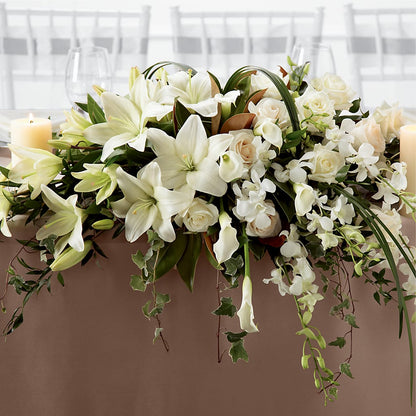 White Linen Arrangement –  Fleur Seasons Designs, Enderby BC
