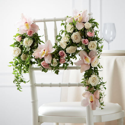 Orchid Rose Chair Décor –  Fleur Seasons Designs, Enderby BC
